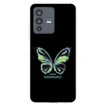 Picasee silikonska prozirna maskica za Vivo V23 5G - Diamanty Blue