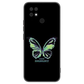 Picasee crna silikonska maskica za Xiaomi Redmi 10C - Diamanty Blue