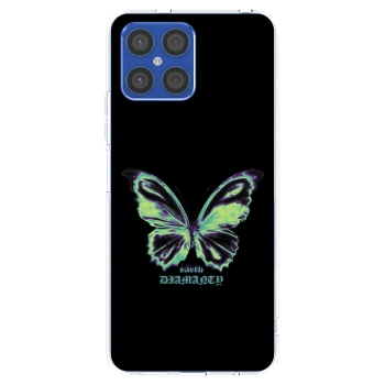 Picasee silikonska prozirna maskica za Honor X8 4G - Diamanty Blue
