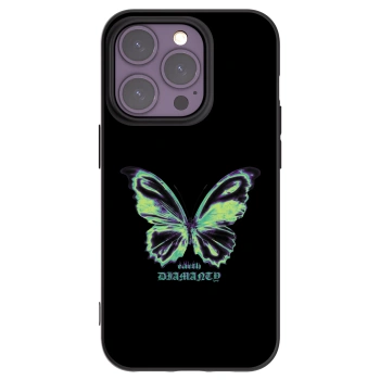 Picasee crna silikonska maskica za Apple iPhone 14 Pro - Diamanty Blue