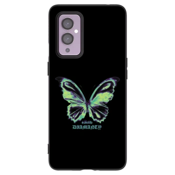 Picasee crna silikonska maskica za OnePlus 9 - Diamanty Blue