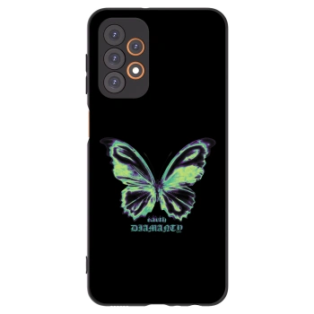 Picasee crna silikonska maskica za Samsung Galaxy A23 A235F 4G - Diamanty Blue