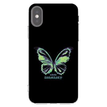 Picasee silikonska prozirna maskica za Apple iPhone X/XS - Diamanty Blue