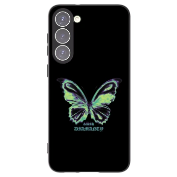 Picasee crna silikonska maskica za Samsung Galaxy S23+ 5G - Diamanty Blue