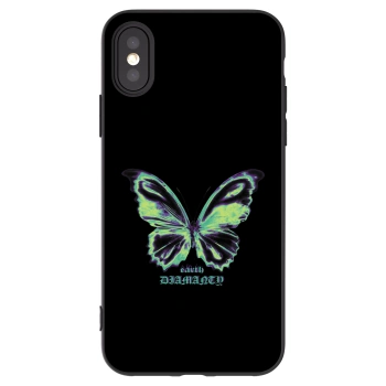 Picasee crna silikonska maskica za Apple iPhone X/XS - Diamanty Blue