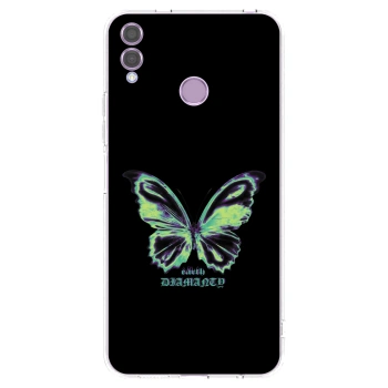 Picasee silikonska prozirna maskica za Honor 8X - Diamanty Blue