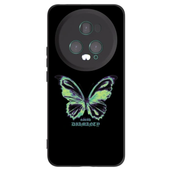 Picasee crna silikonska maskica za Honor Magic5 Pro - Diamanty Blue