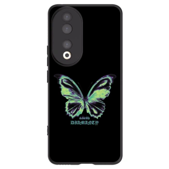 Picasee crna silikonska maskica za Honor 90 5G - Diamanty Blue