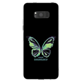 Picasee silikonska prozirna maskica za Samsung Galaxy S8 G950F - Diamanty Blue