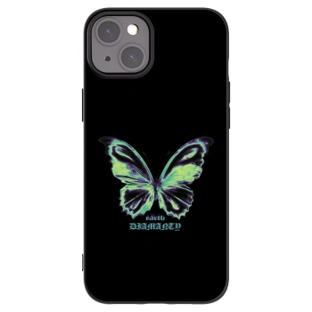 Picasee crna silikonska maskica za Apple iPhone 15 Plus - Diamanty Blue