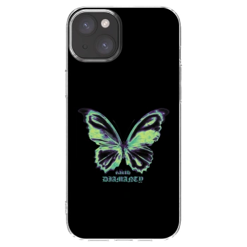 Picasee silikonska prozirna maskica za Apple iPhone 15 Plus - Diamanty Blue