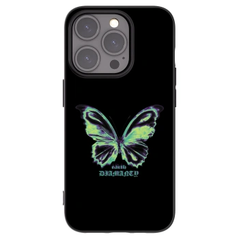 Picasee crna silikonska maskica za Apple iPhone 15 Pro - Diamanty Blue