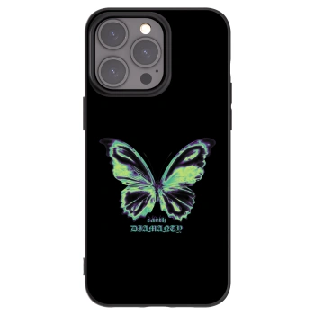 Picasee crna silikonska maskica za Apple iPhone 15 Pro Max - Diamanty Blue