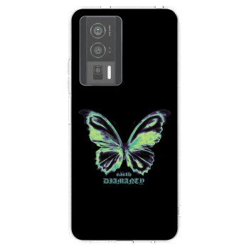 Picasee silikonska prozirna maskica za Xiaomi Poco F5 Pro 5G - Diamanty Blue