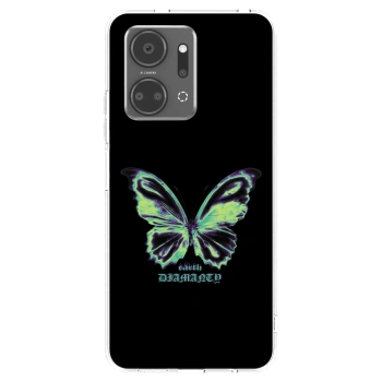 Picasee silikonska prozirna maskica za Honor X7a - Diamanty Blue