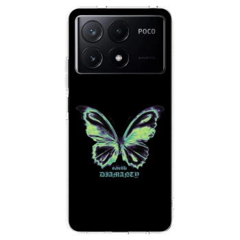 Picasee silikonska prozirna maskica za Xiaomi Poco X6 Pro - Diamanty Blue