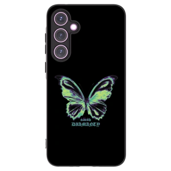 Picasee crna silikonska maskica za Samsung Galaxy A35 5G A356B - Diamanty Blue
