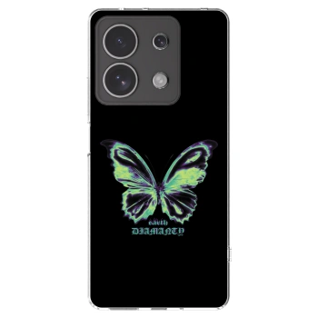 Picasee silikonska prozirna maskica za Xiaomi Redmi Note 13 4G - Diamanty Blue