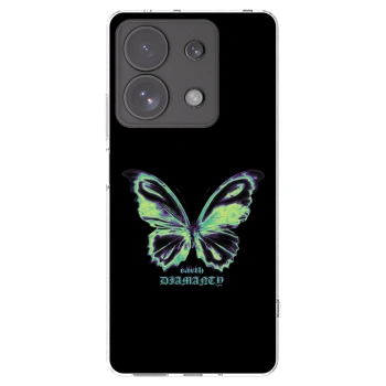 Picasee silikonska prozirna maskica za Xiaomi Redmi Note 13 Pro 4G - Diamanty Blue