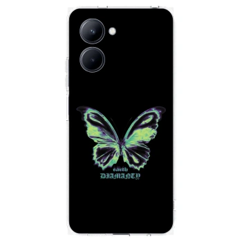 Picasee silikonska prozirna maskica za Realme C33 (2023) - Diamanty Blue