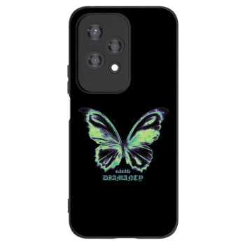 Picasee crna silikonska maskica za Honor 200 Lite - Diamanty Blue