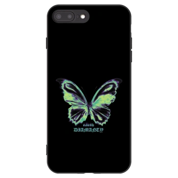 Picasee crna silikonska maskica za Apple iPhone 8 Plus - Diamanty Blue