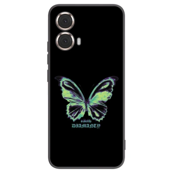 Picasee crna silikonska maskica za Motorola Moto G85 - Diamanty Blue