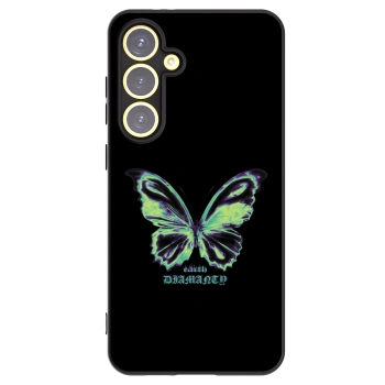 Picasee crna silikonska maskica za Samsung Galaxy S24 FE S721B - Diamanty Blue