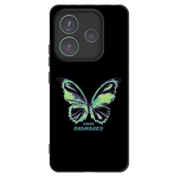 Picasee crna silikonska maskica za Xiaomi Redmi Note 14 5G - Diamanty Blue