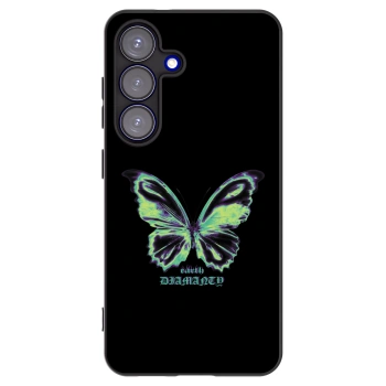 Picasee crna silikonska maskica za Samsung Galaxy S25 5G - Diamanty Blue