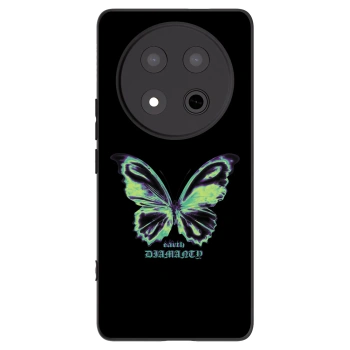 Picasee crna silikonska maskica za Honor Magic7 Lite 5G - Diamanty Blue