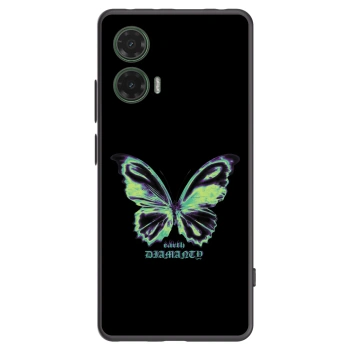Picasee crna silikonska maskica za Motorola Moto G35 5G - Diamanty Blue
