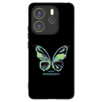 Picasee crna silikonska maskica za Xiaomi Redmi Note 14 4G - Diamanty Blue