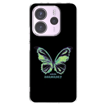 Picasee silikonska prozirna maskica za Xiaomi Redmi Note 14 4G - Diamanty Blue