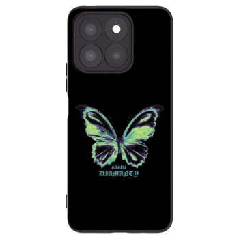 Picasee crna silikonska maskica za Honor X8c - Diamanty Blue