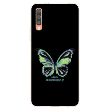 Picasee silikonska prozirna maskica za Samsung Galaxy A70 A705F - Diamanty Blue