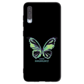 Picasee crna silikonska maskica za Samsung Galaxy A70 A705F - Diamanty Blue