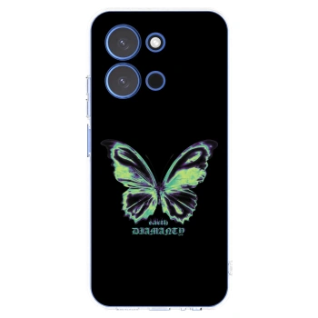 Picasee silikonska prozirna maskica za Xiaomi Redmi 15C 4G - Diamanty Blue