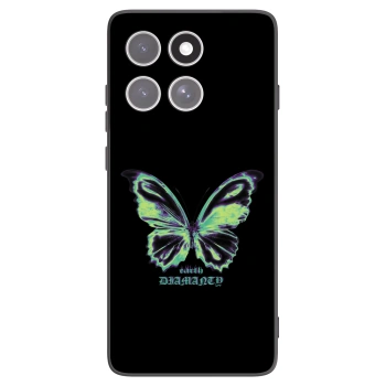 Picasee crna silikonska maskica za Motorola Edge 60 Fusion - Diamanty Blue