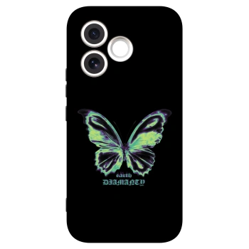 Picasee crna silikonska maskica za Honor 600 Lite - Diamanty Blue