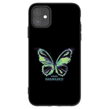 Picasee crna silikonska maskica za Apple iPhone 11 - Diamanty Blue