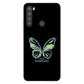 Picasee silikonska prozirna maskica za Xiaomi Redmi Note 8 - Diamanty Blue