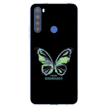 Picasee silikonska prozirna maskica za Xiaomi Redmi Note 8T - Diamanty Blue