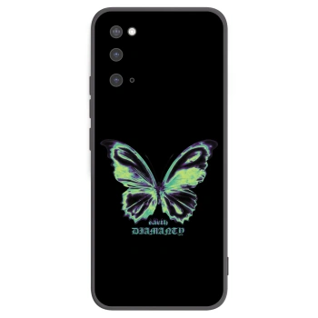 Picasee crna silikonska maskica za Samsung Galaxy S20 G980F - Diamanty Blue