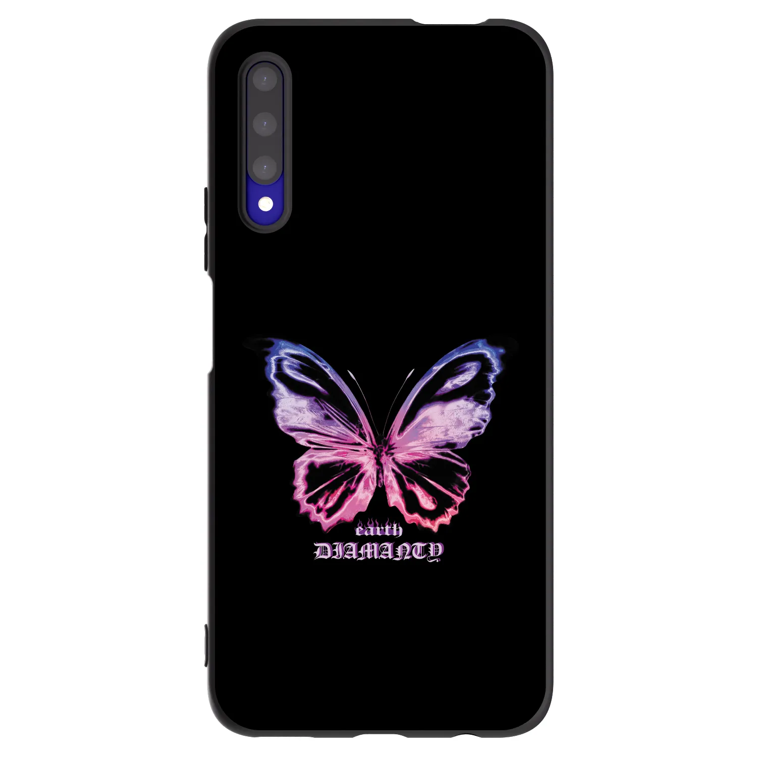 Picasee crna silikonska maskica za Honor 9X Pro - Diamanty Purple