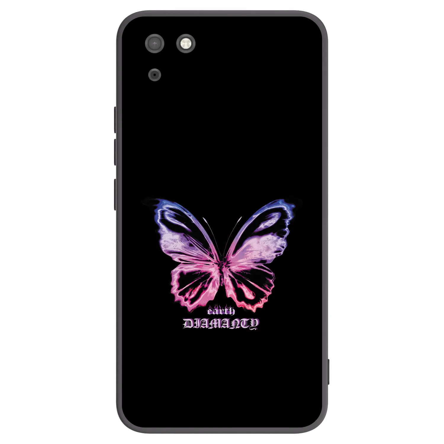 Picasee crna silikonska maskica za Huawei Y5P - Diamanty Purple