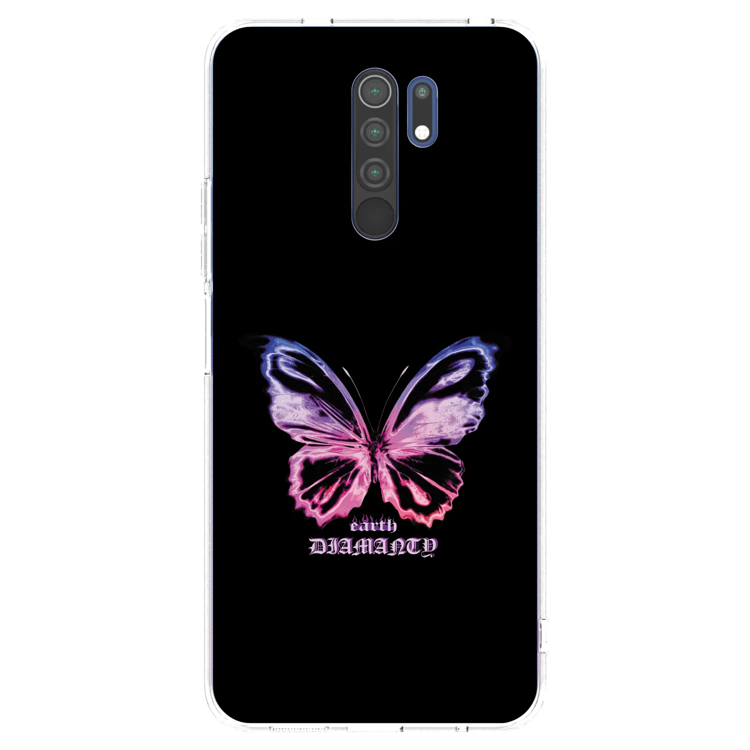 Picasee silikonska prozirna maskica za Xiaomi Redmi 9 - Diamanty Purple