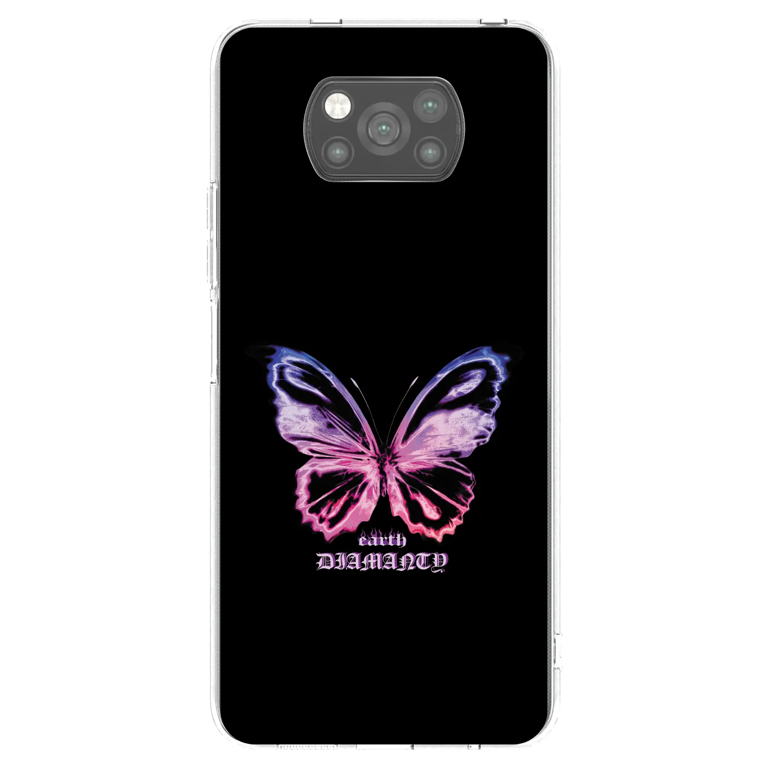 Picasee crna silikonska maskica za Xiaomi Poco X3 - Diamanty Purple