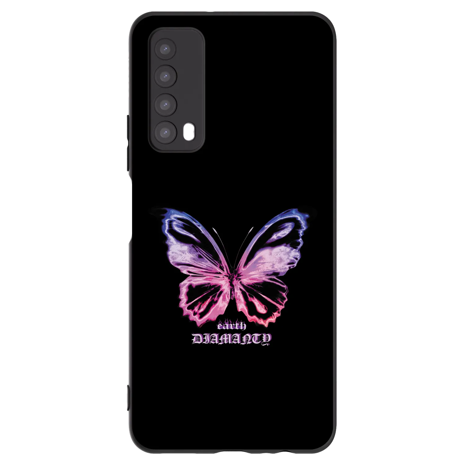 Picasee crna silikonska maskica za Huawei P Smart 2021 - Diamanty Purple