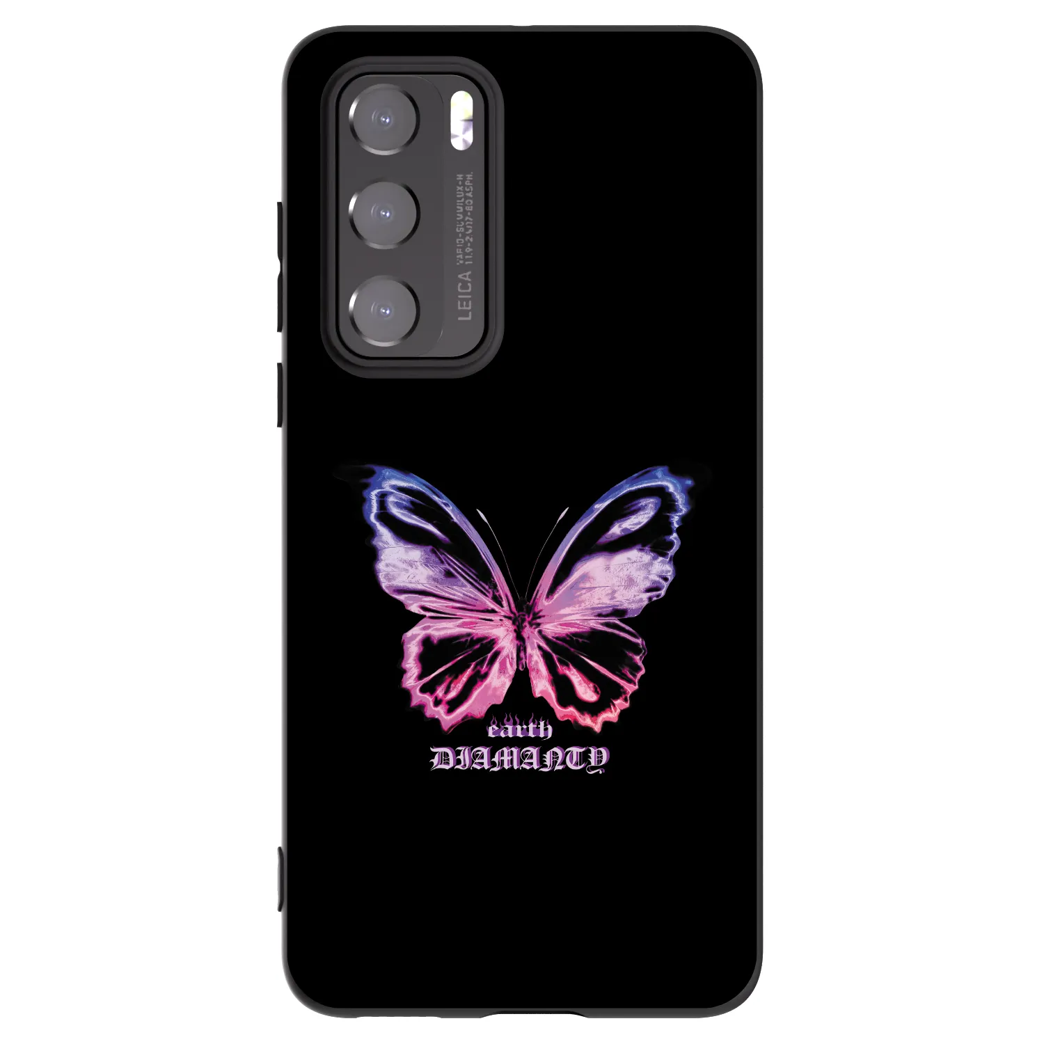 Picasee crna silikonska maskica za Huawei P40 - Diamanty Purple